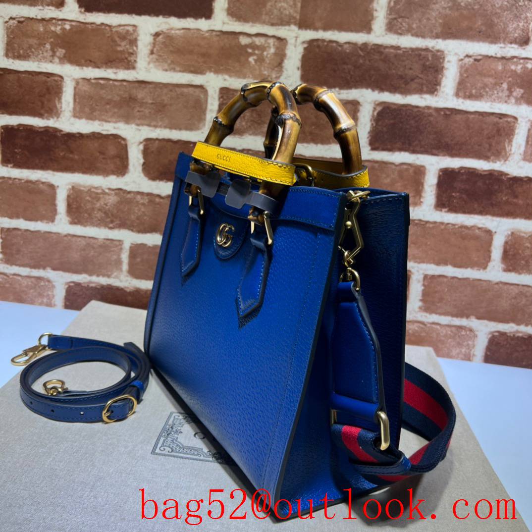 Gucci royal blue Gucci Diana Bamboo small Tote Bag