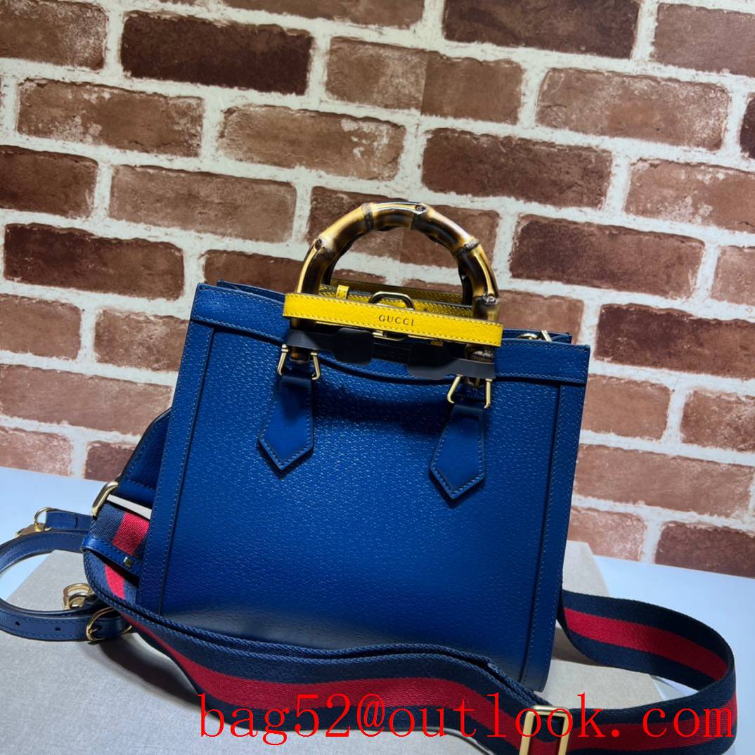 Gucci royal blue Gucci Diana Bamboo small Tote Bag