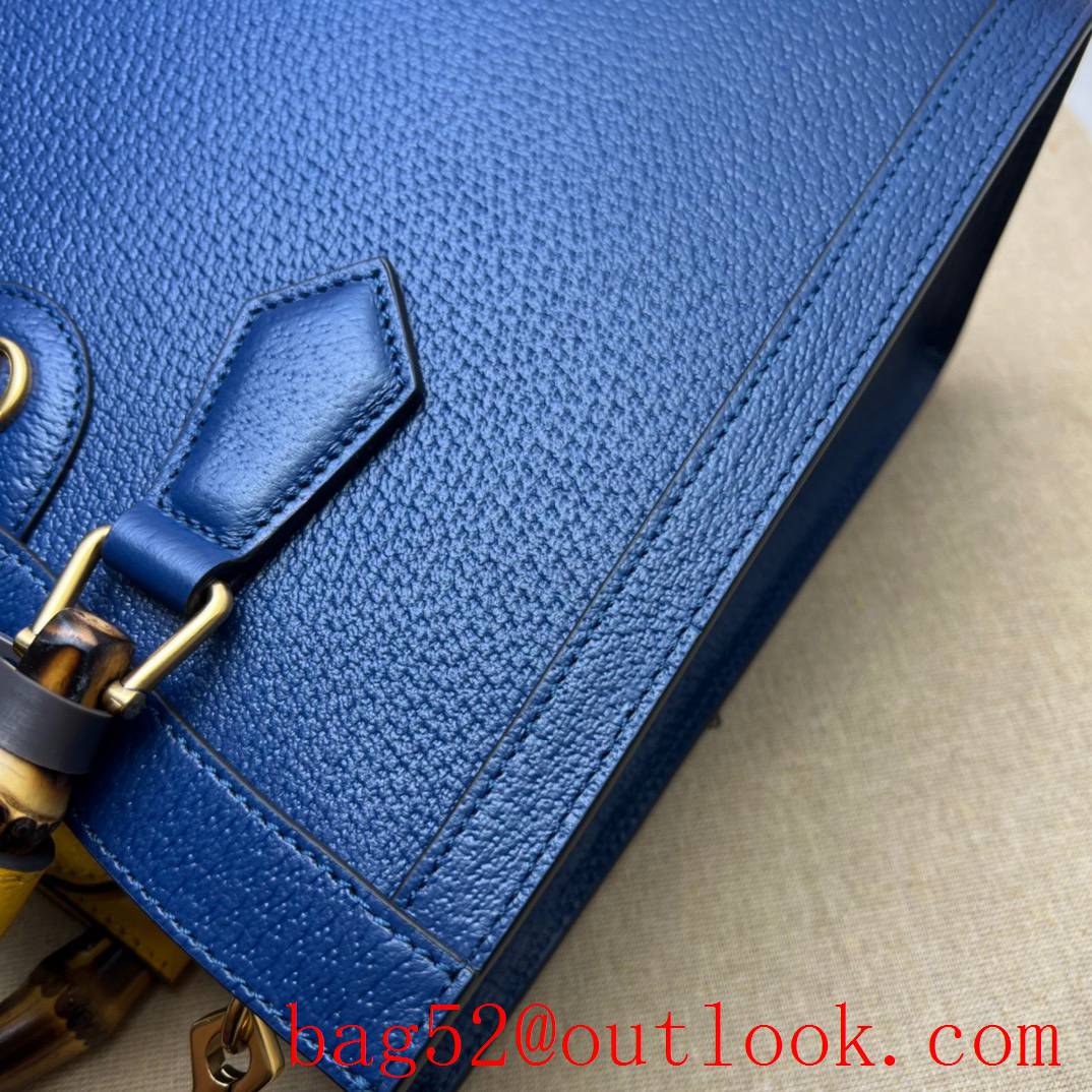 Gucci royal blue Gucci Diana Bamboo small Tote Bag