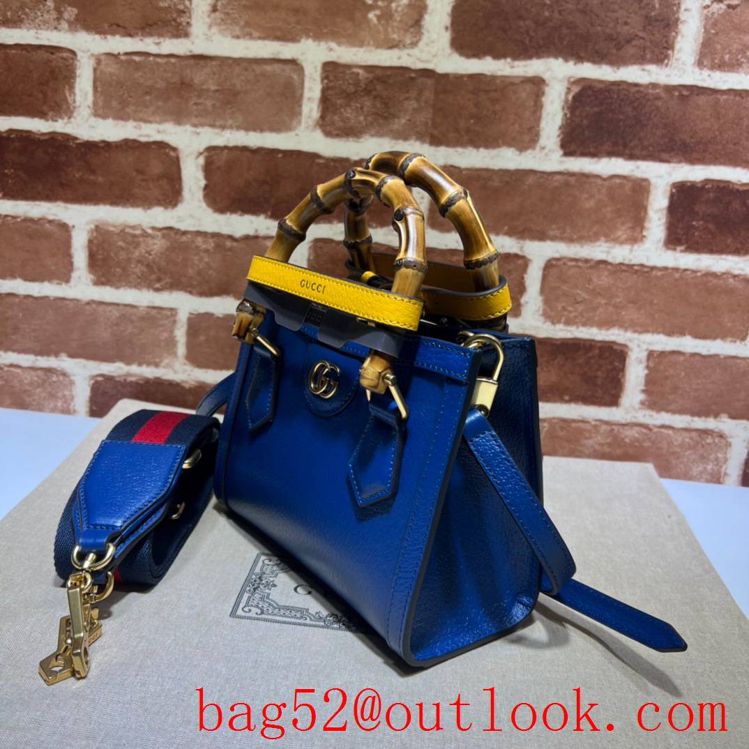 Gucci royal blue Gucci Diana Bamboo Mini Tote Bag