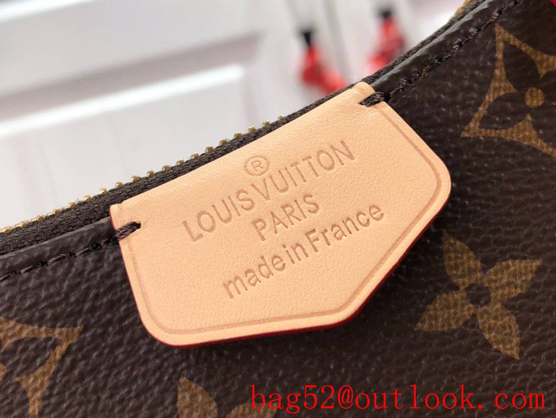 Louis Vuitton LV Monogram Canvas Easy Pouch On Strap Bag Handbag M80349 Brown