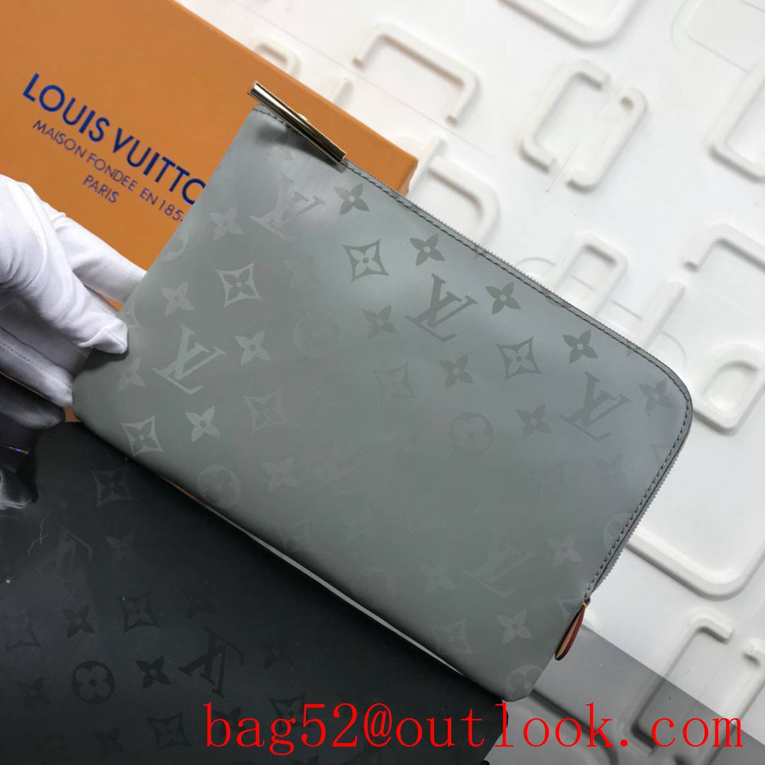 Louis Vuitton LV Men Monogram Etui Voyage Small Pouch Clutch Bag M44191