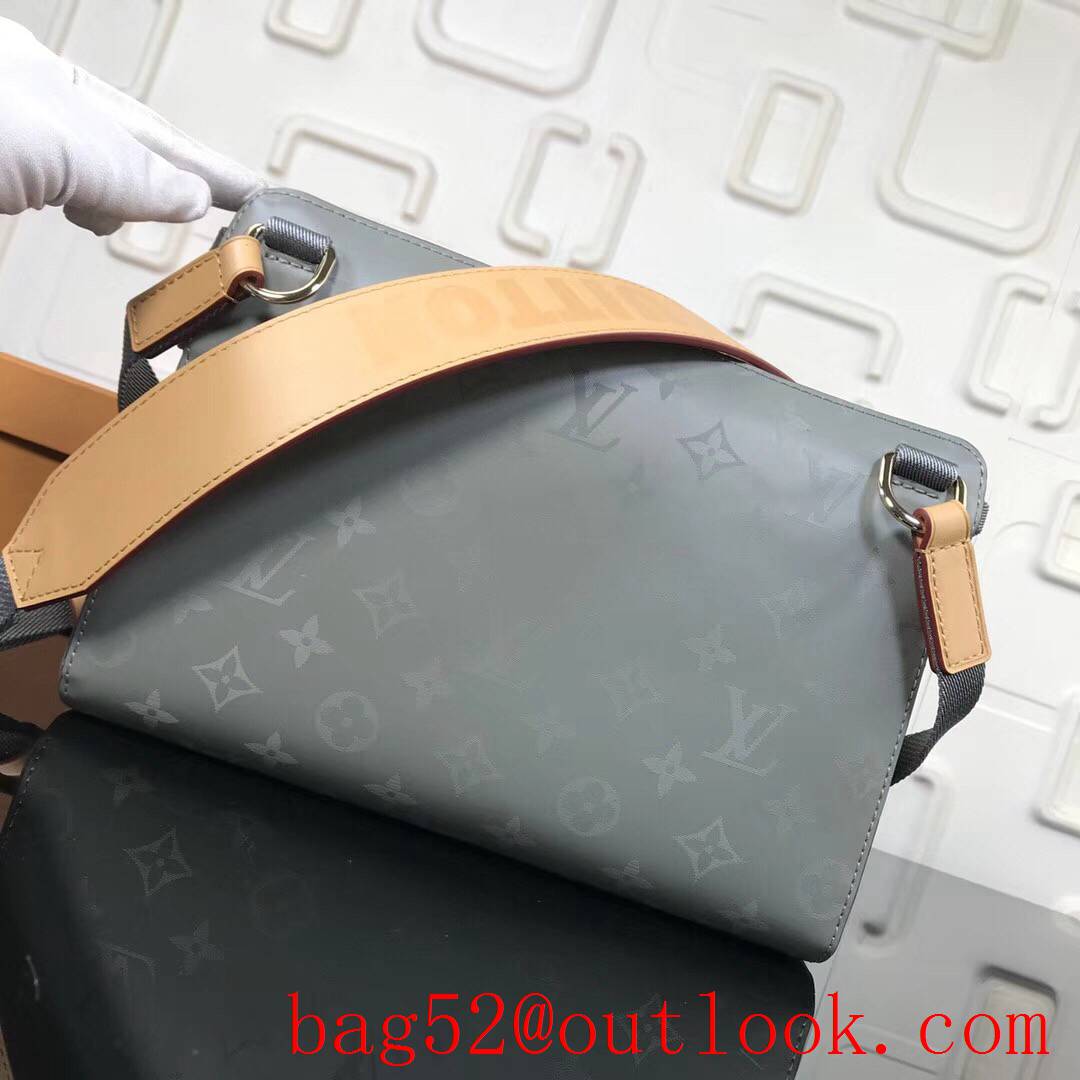 Louis Vuitton LV Men Monogram Titanium Small Messenger Bag M43889 Gray