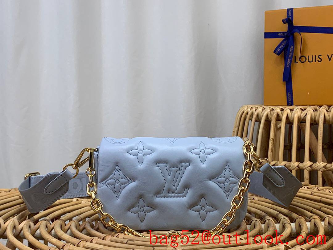 Louis Vuitton LV Wallet on Strap Bag Handbag with Monogram Calf Leather M81399 Blue