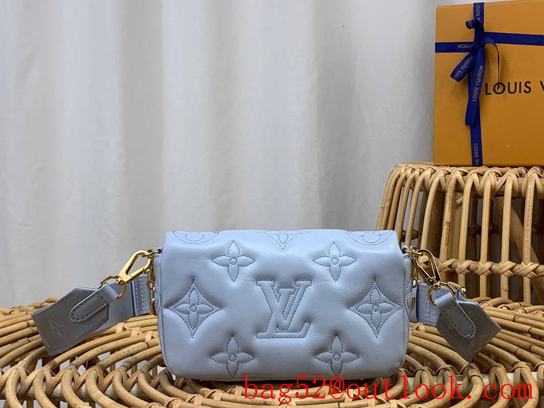 Louis Vuitton LV Wallet on Strap Bag Handbag with Monogram Calf Leather M81399 Blue