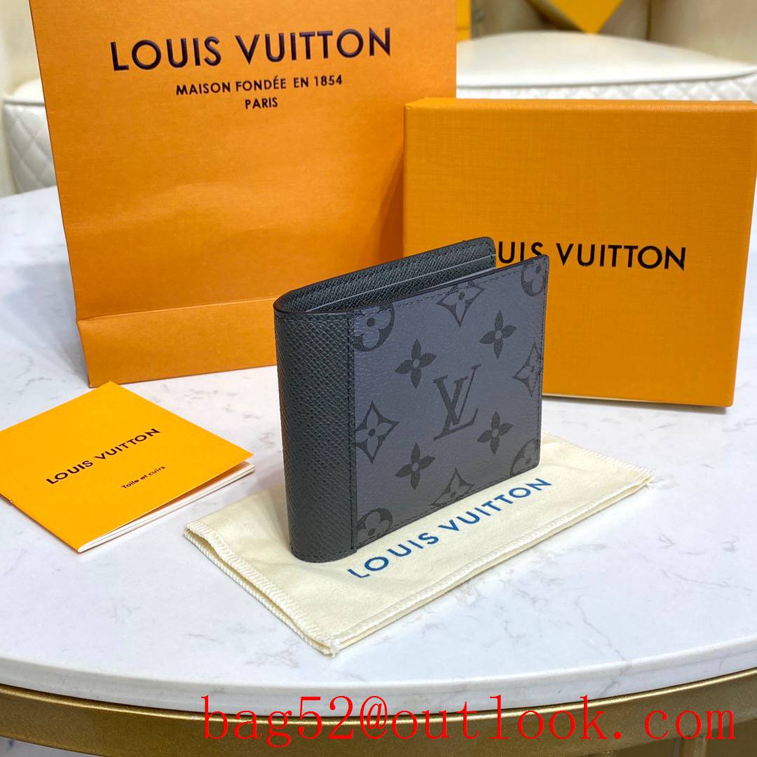 Louis Vuitton LV Men Multiple Wallet Purse with Monogram Canvas and Leather M30843