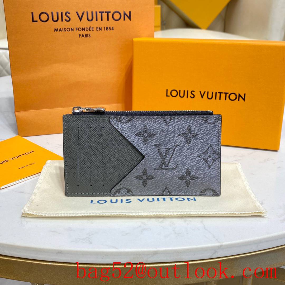 Louis Vuitton LV Men Coin Purse Card Holder Wallet with Monogram Canvas and Leather M30839