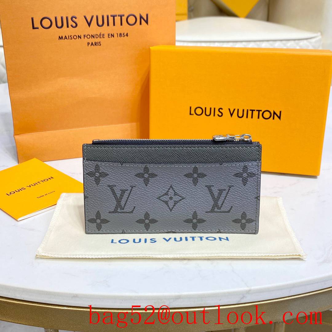 Louis Vuitton LV Men Coin Purse Card Holder Wallet with Monogram Canvas and Leather M30839