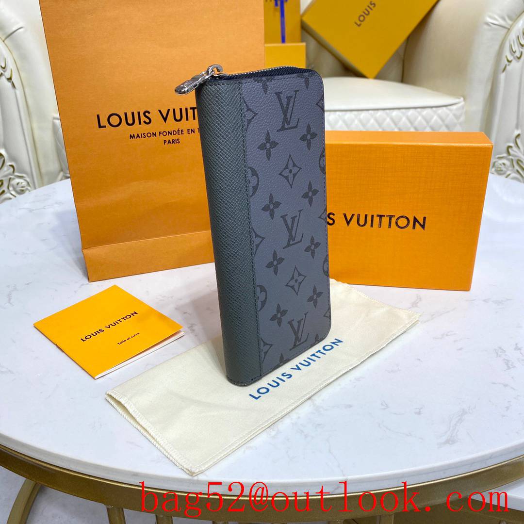 Louis Vuitton LV Men Zippy Vertical Wallet Purse with Monogram Canvas and Leather M30841