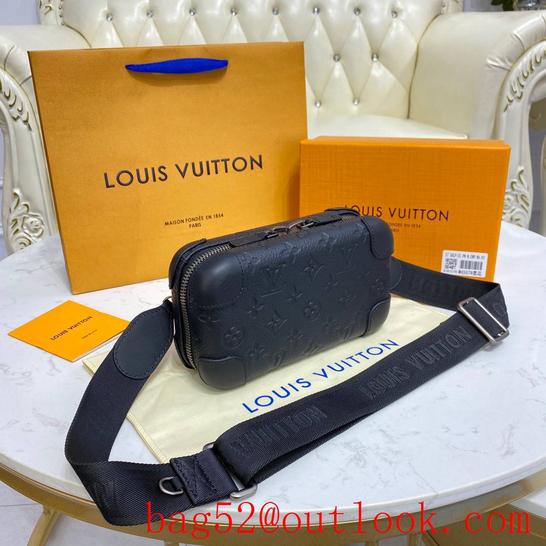 Louis Vuitton LV Men Horizon Clutch Bag with Taurillon Monogram M20439 Black