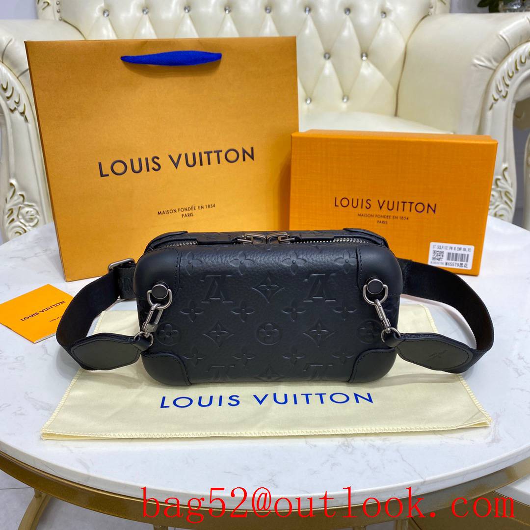 Louis Vuitton LV Men Horizon Clutch Bag with Taurillon Monogram M20439 Black