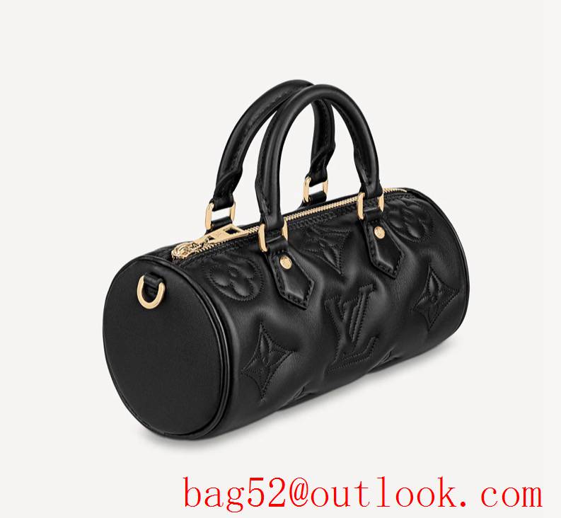 Louis Vuitton LV Monogram Calf Leather Papillon BB Bag Handbag M59800 Black