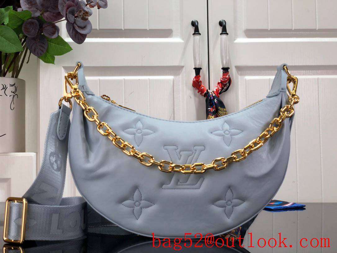 Louis Vuitton LV Monogram Calf Leather Over the Moon Bag Handbag M59825 Blue