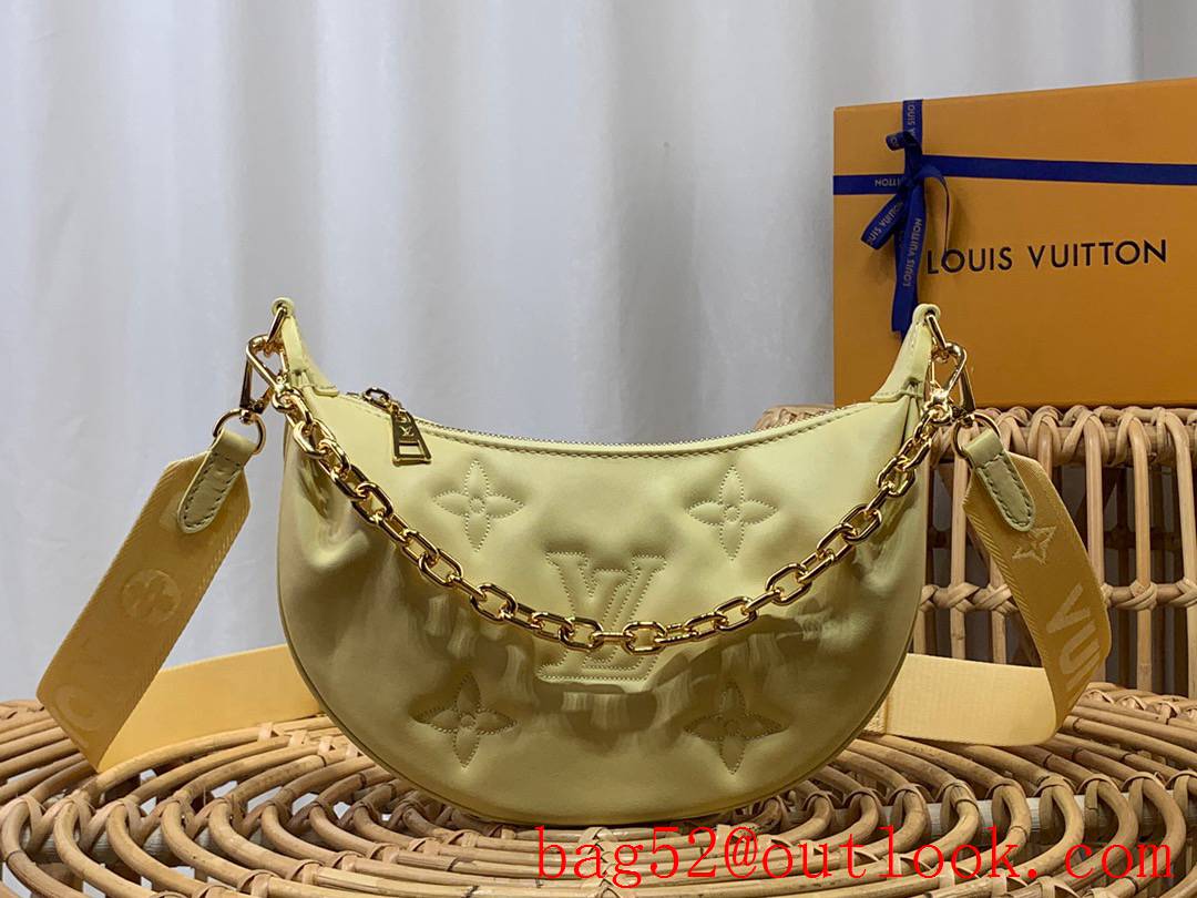 Louis Vuitton LV Monogram Calf Leather Over the Moon Bag Handbag M59823 Yellow