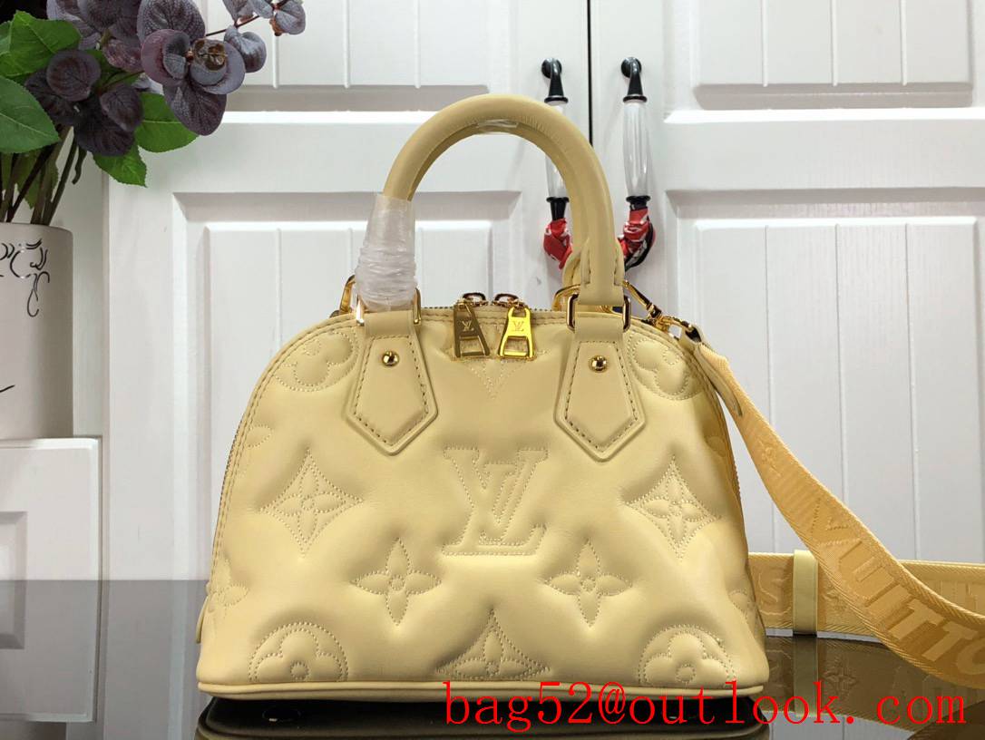 Louis Vuitton LV Monogram Calf Leather Alma BB Bag Handbag M59821 Yellow