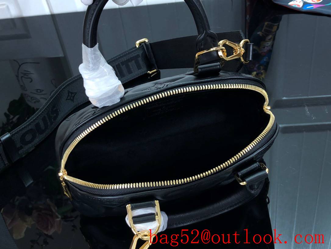 Louis Vuitton LV Monogram Calf Leather Alma BB Bag Handbag M59793 Black