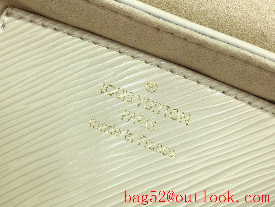 Louis Vuitton LV Twist Medium Epi Leather Bag Handbag M59884 Beige and Pink