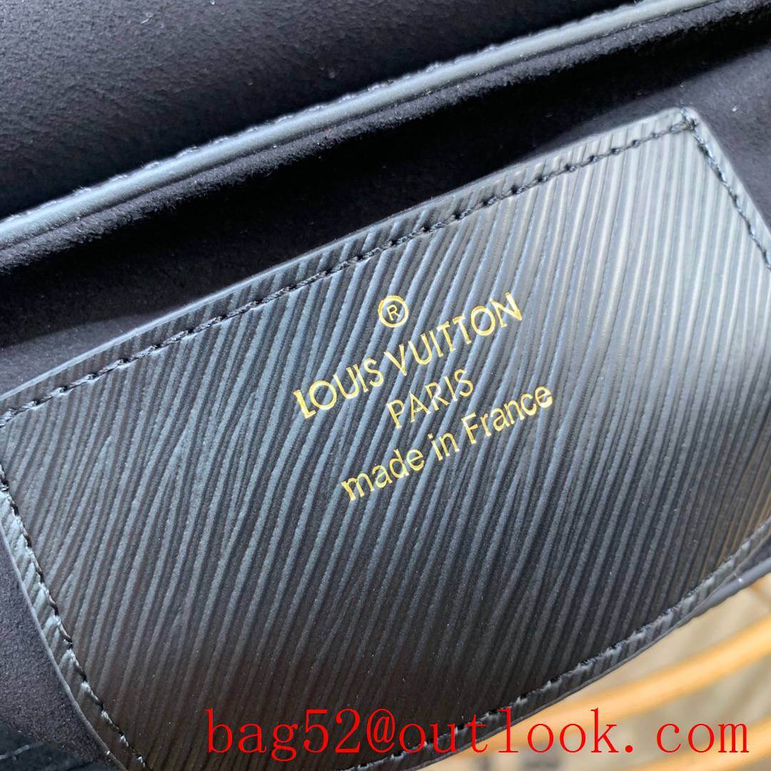 Louis Vuitton LV Twist Medium Epi Leather Bag Handbag M59885 Black and Pink