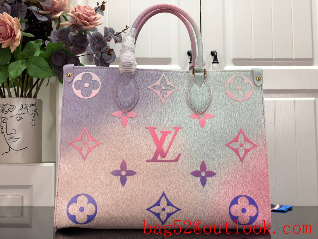 Louis Vuitton LV Monogram OnTheGo Medium Tote Bag Handbag M20510 in Gradient Color