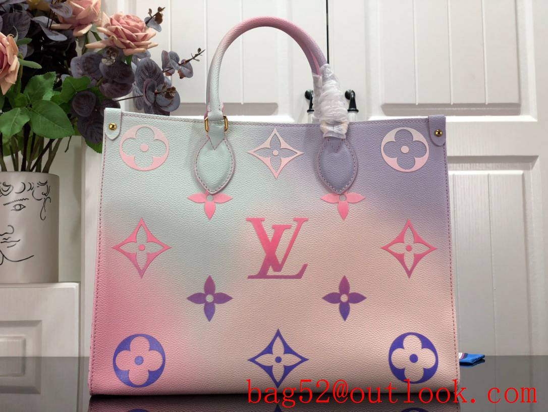 Louis Vuitton LV Monogram OnTheGo Medium Tote Bag Handbag M20510 in Gradient Color