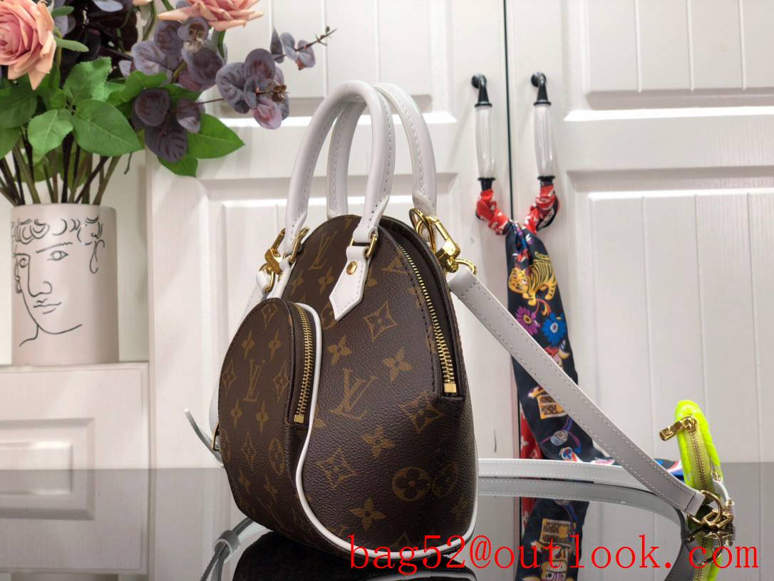 Louis Vuitton LV Match Monogram Canvas Ellipse BB Bag Handbag M20752 Brown & White