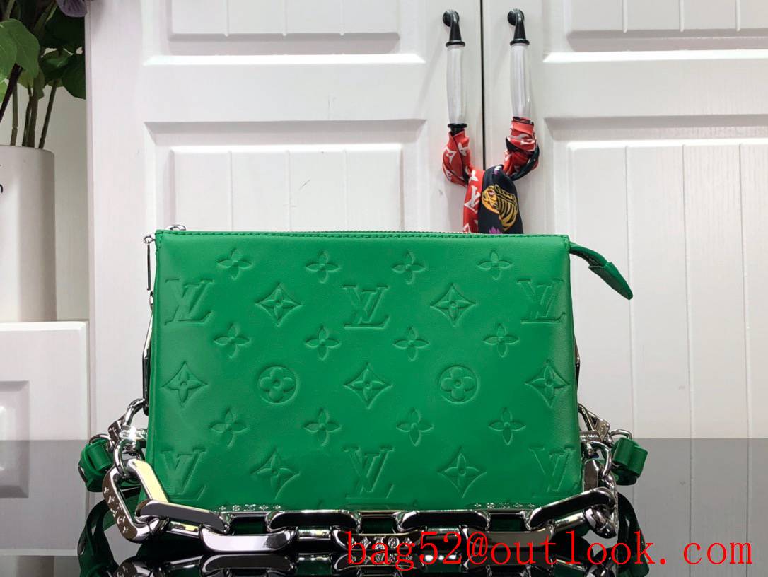 Louis Vuitton LV Monogram Lambskin Leather Coussin Mini Bag Handbag M57796 Green