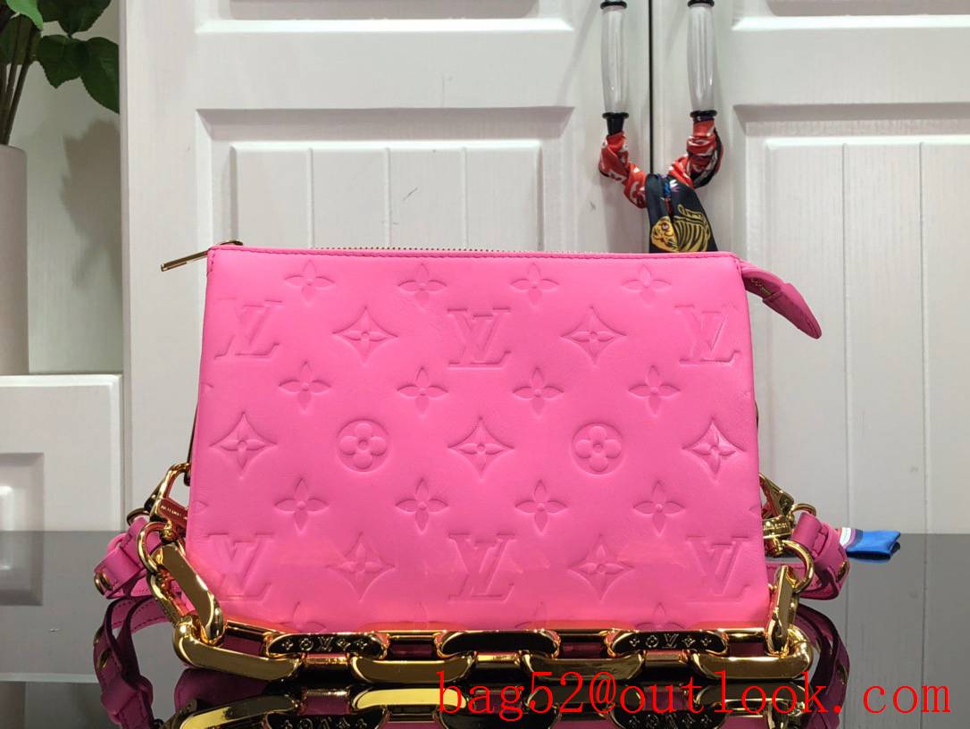 Louis Vuitton LV Monogram Lambskin Leather Coussin Mini Bag Handbag M57796 Pink