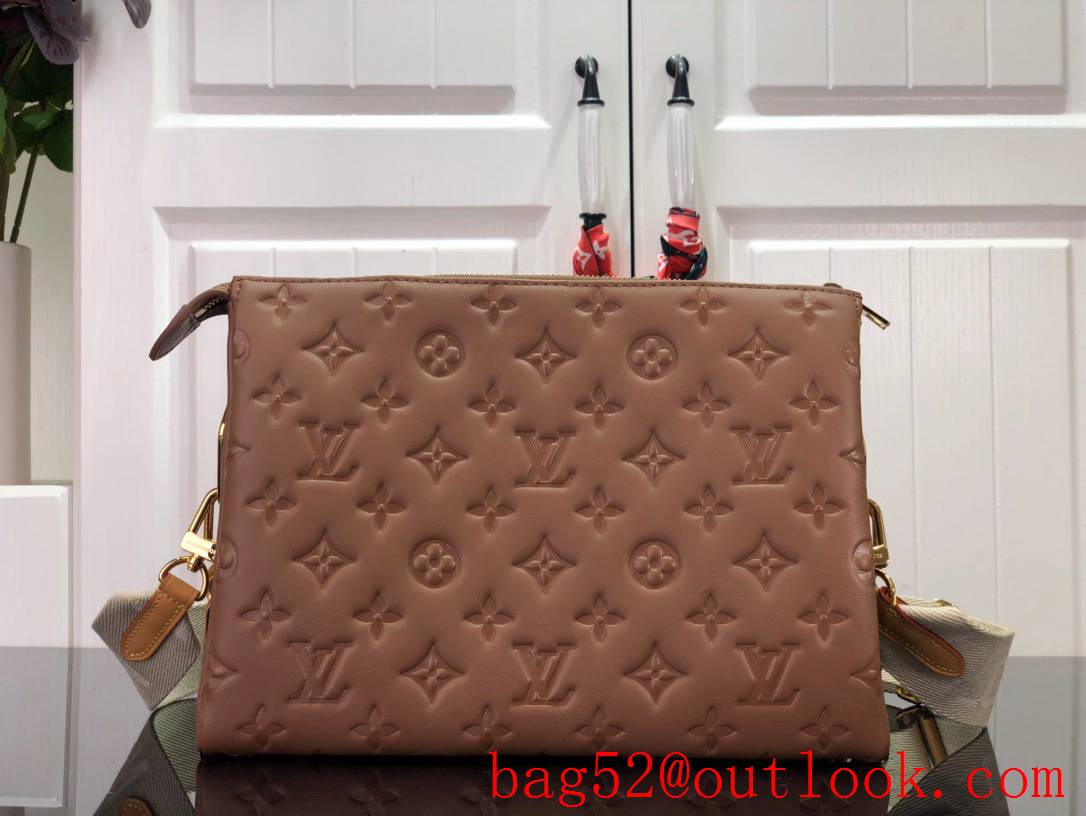 Louis Vuitton LV Monogram Lambskin Leather Coussin Small Bag Handbag M59277 Brown