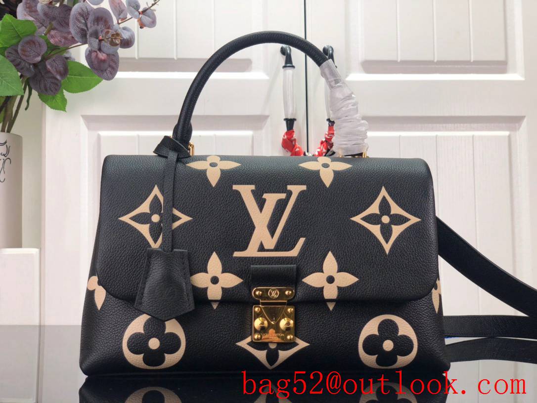Louis Vuitton LV Monogram Empreinte Leather Madeleine Medium Bag Handbag Black M45976