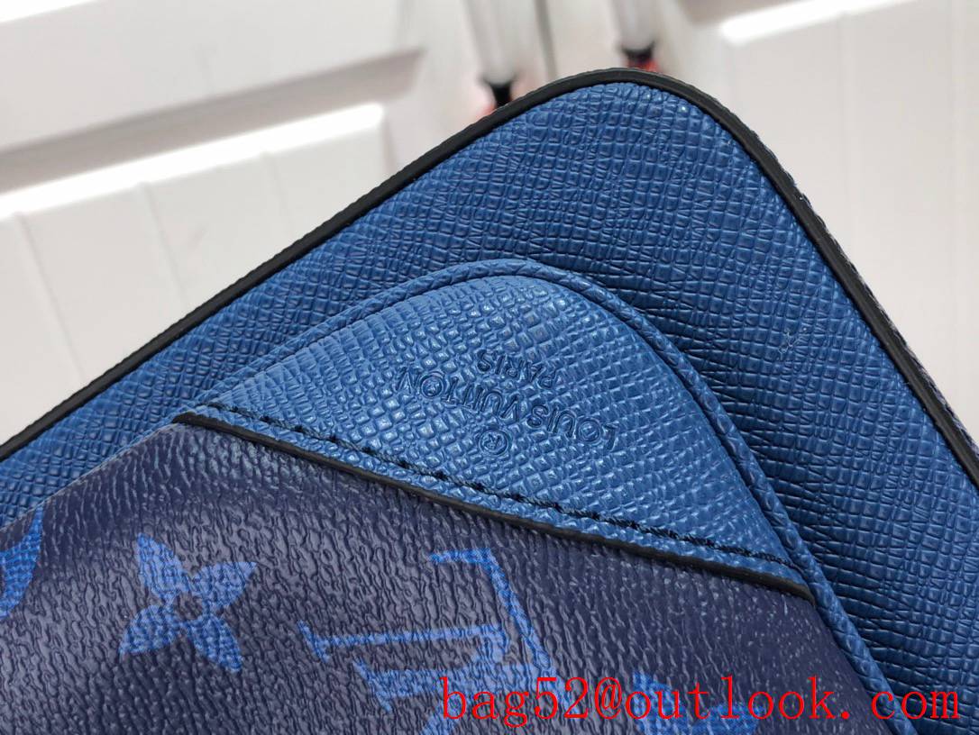 Louis Vuitton LV Men Trio Messenger Bag with Monogram Canvas M30848 Blue