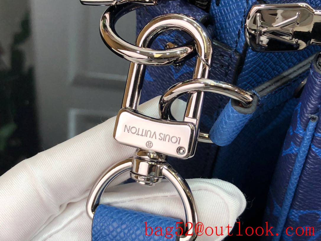 Louis Vuitton LV Men Trio Messenger Bag with Monogram Canvas M30848 Blue