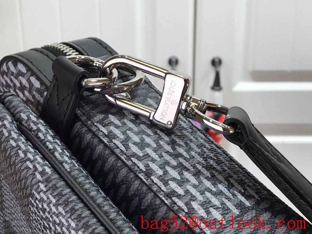 Louis Vuitton LV Men Trio Messenger Bag with Damier Graphite Canvas N50017 Black