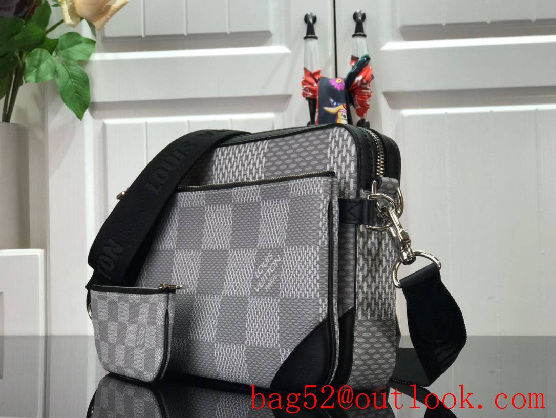 Louis Vuitton LV Men Trio Messenger Bag with Damier Graphite Canvas N50017 Gray