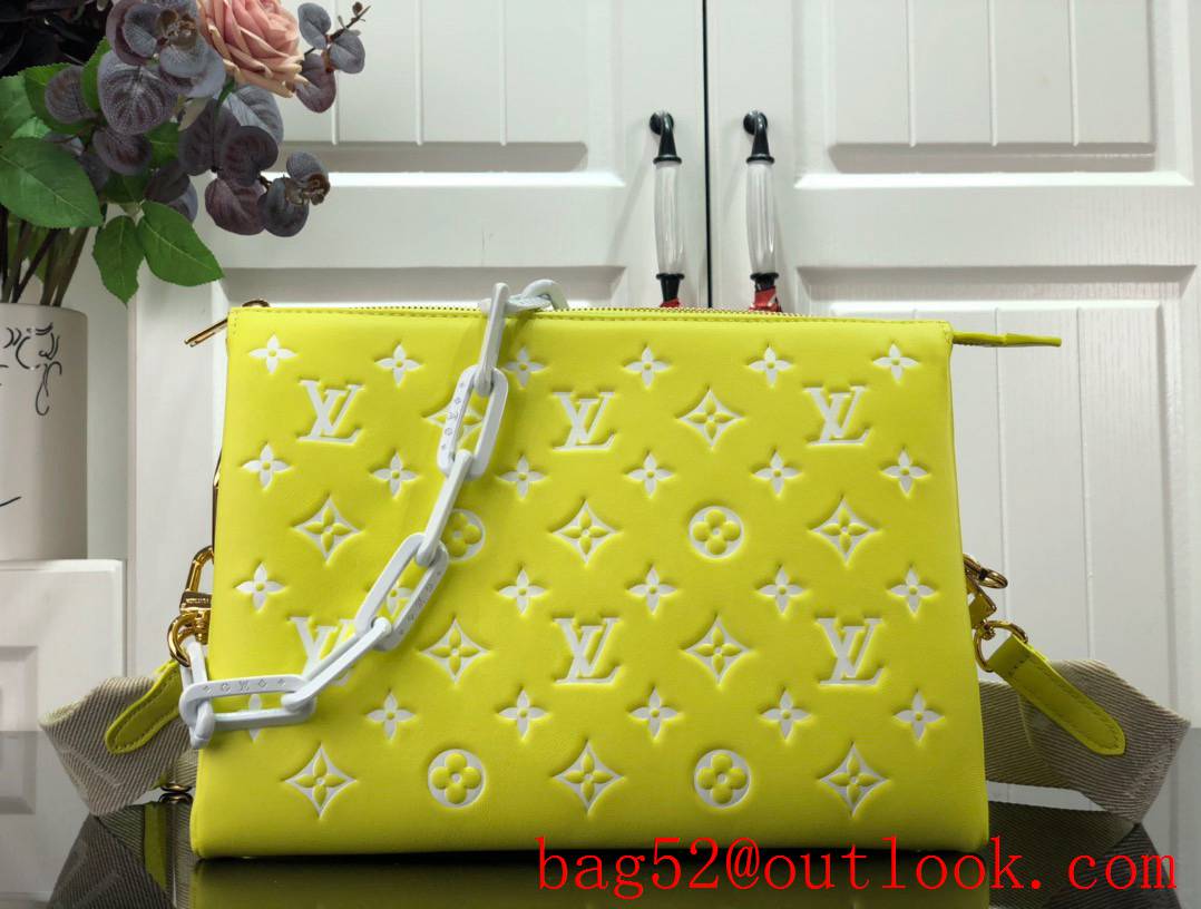 Louis Vuitton LV Coussin Small Bag Handbag with Monogram Lambskin M20843 Yellow
