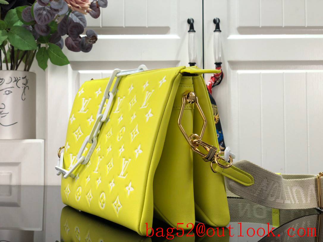 Louis Vuitton LV Coussin Small Bag Handbag with Monogram Lambskin M20843 Yellow