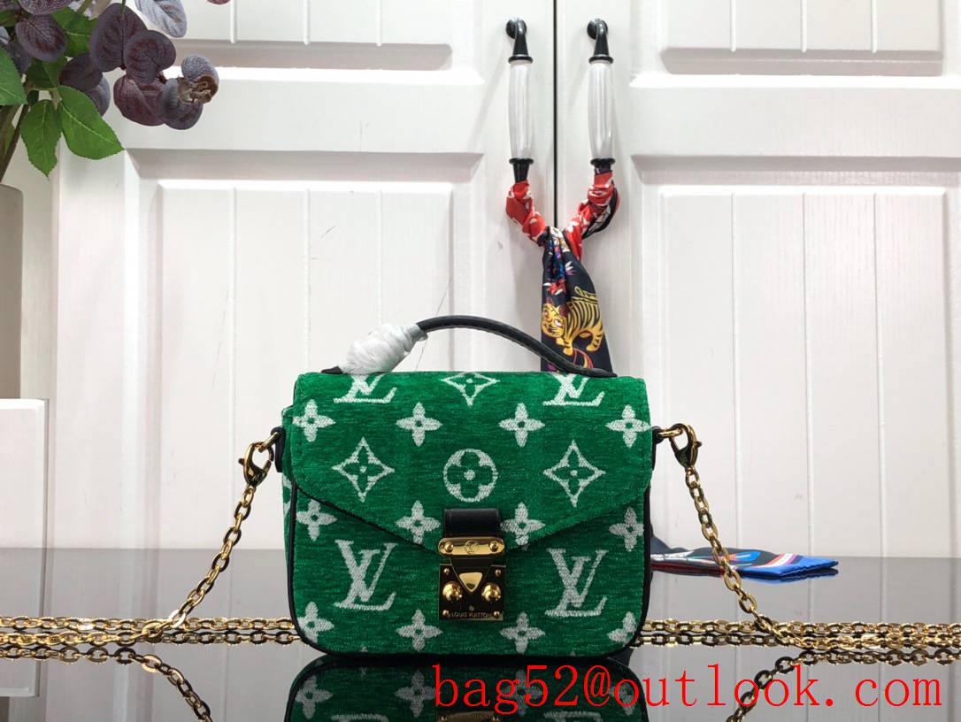 Louis Vuitton LV Match Micro Metis Shoulder Bag Handbag with Monogram Velvet M81494 Green