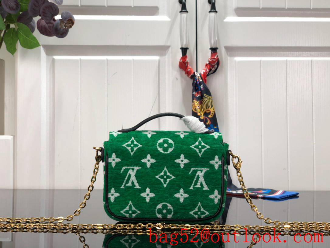 Louis Vuitton LV Match Micro Metis Shoulder Bag Handbag with Monogram Velvet M81494 Green