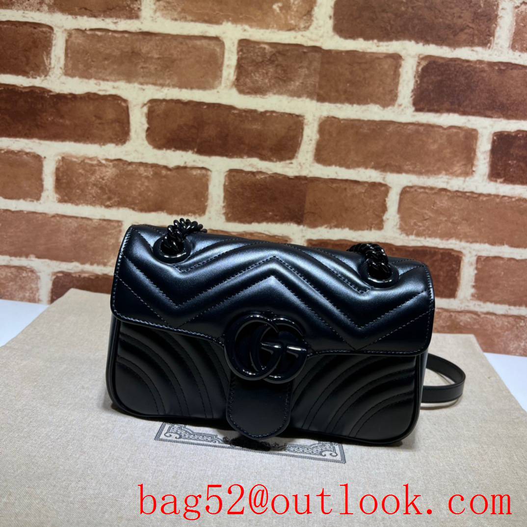 Gucci GG Marmont quilted mini black handbag bag