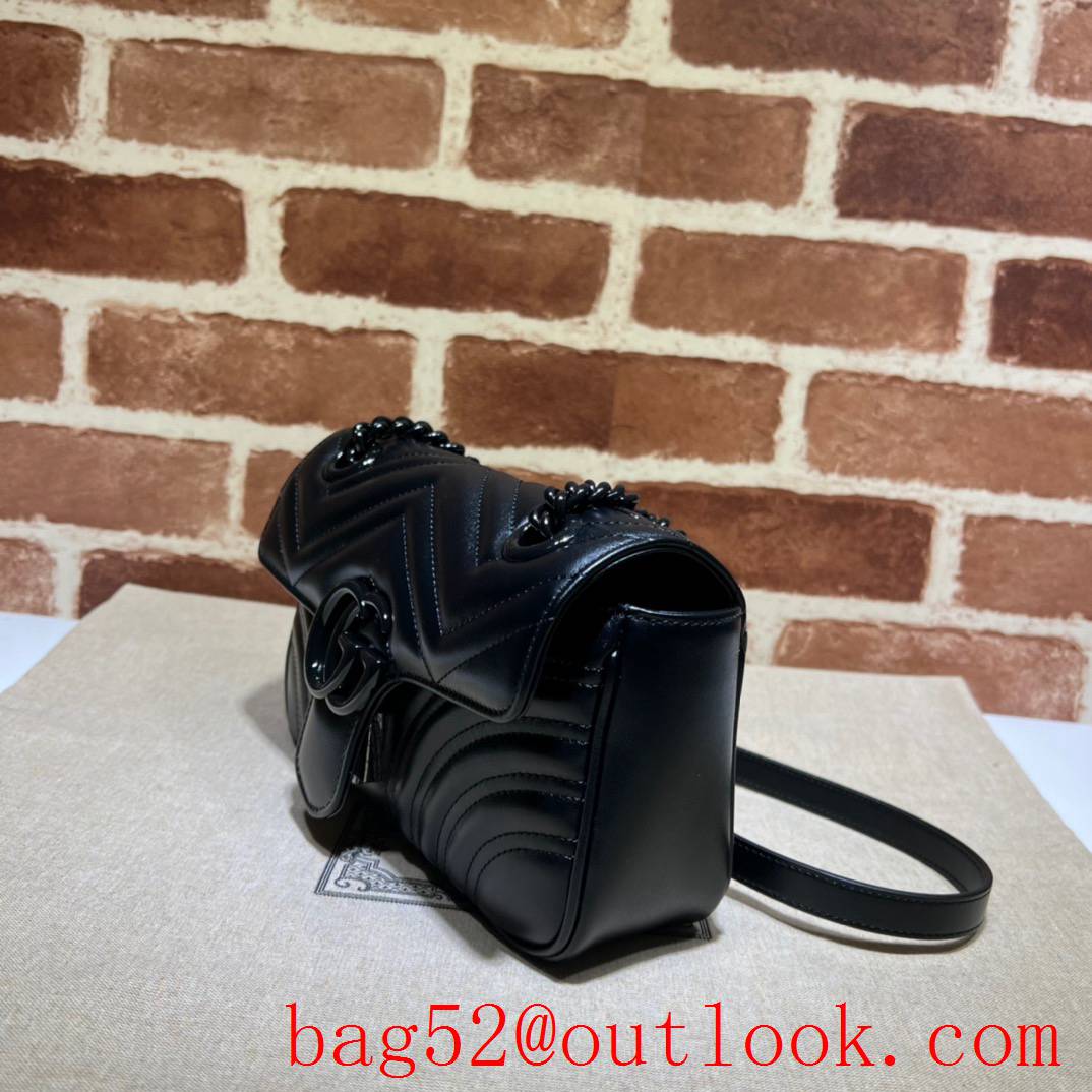 Gucci GG Marmont quilted mini black handbag bag