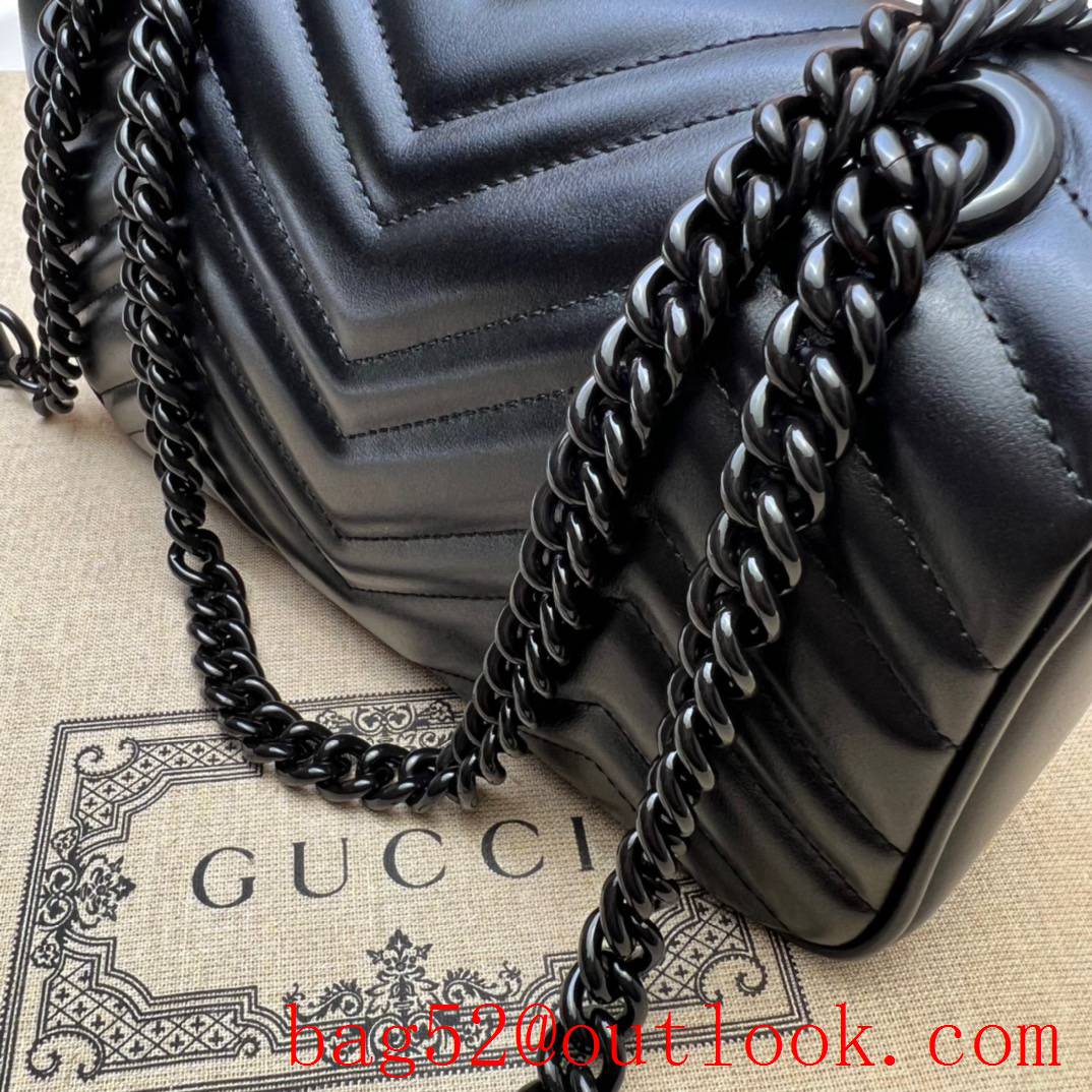 Gucci GG Marmont quilted mini black handbag bag