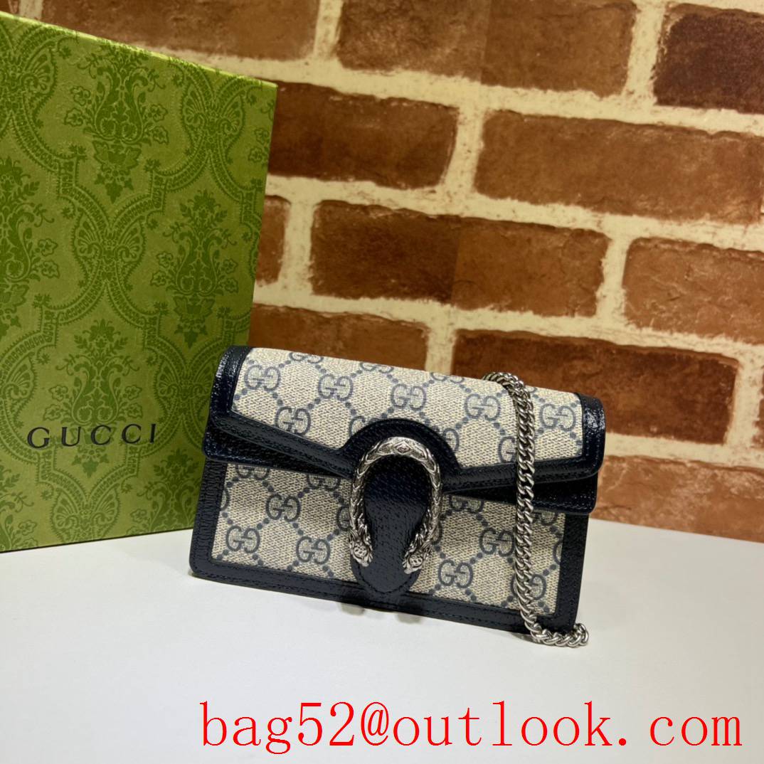 Gucci Dionysus GG super mini navy blue handbag bag