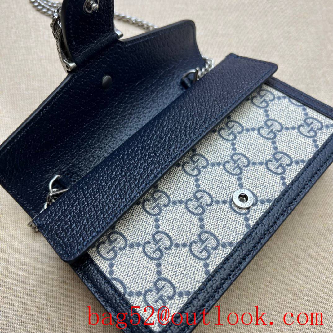 Gucci Dionysus GG super mini navy blue handbag bag