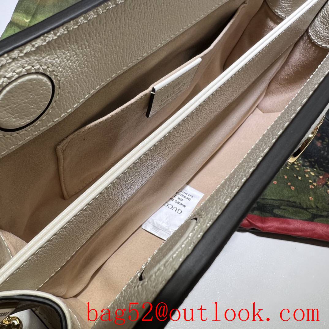 Gucci white Ophidia GG Small Shoulder gold Chain handbag bag