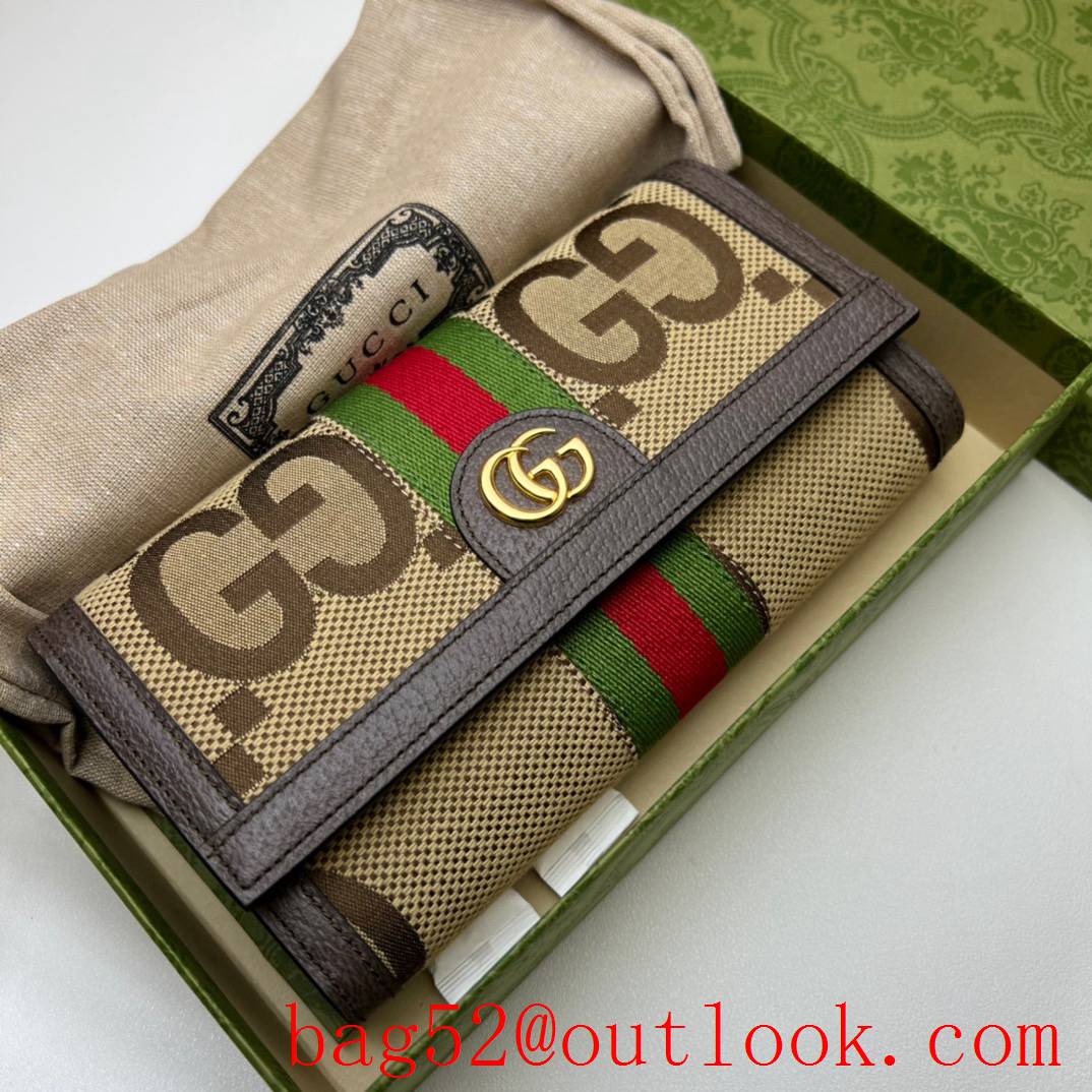 Gucci brown Ophidia Collection GG Long Wallet