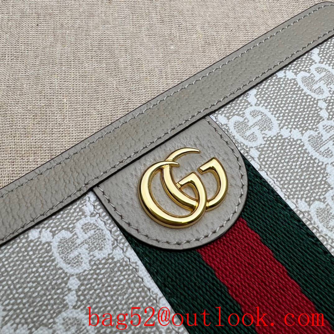 Gucci white Ophidia Collection GG Full Zip Wallet clutch