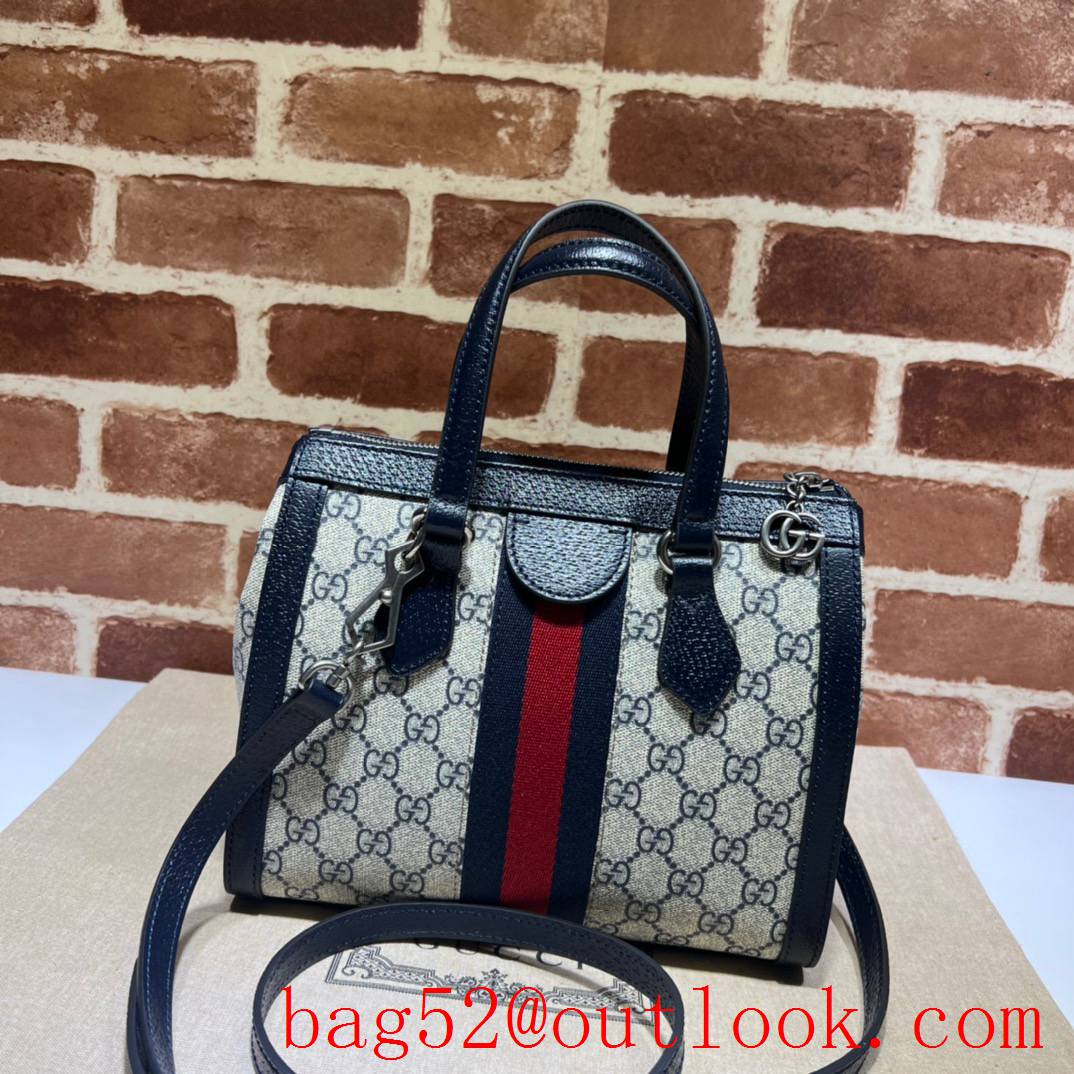 Gucci navy blue Ophidia Small GG Tote handbag bag