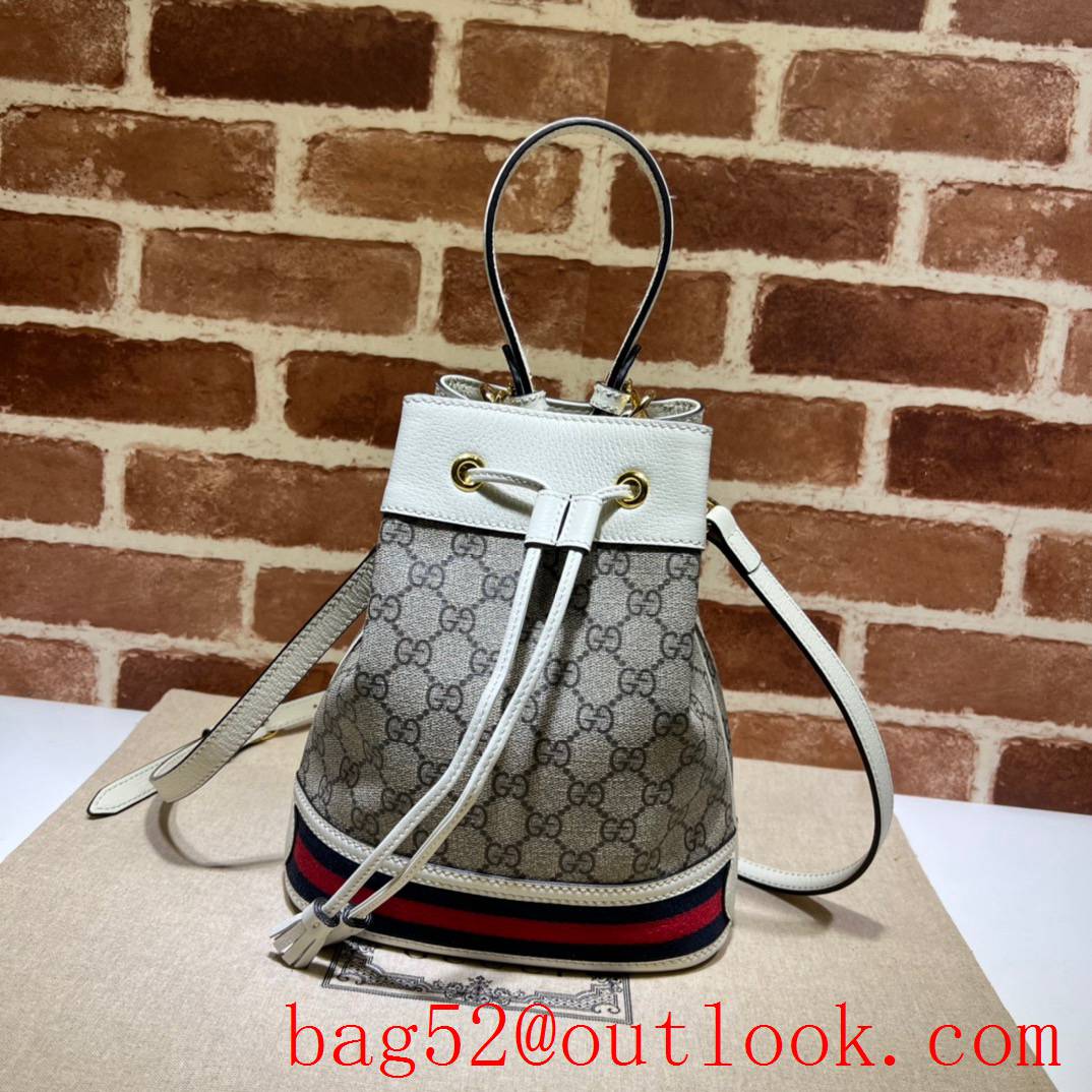 Gucci Ophidia Small GG Bucket white handbag bag