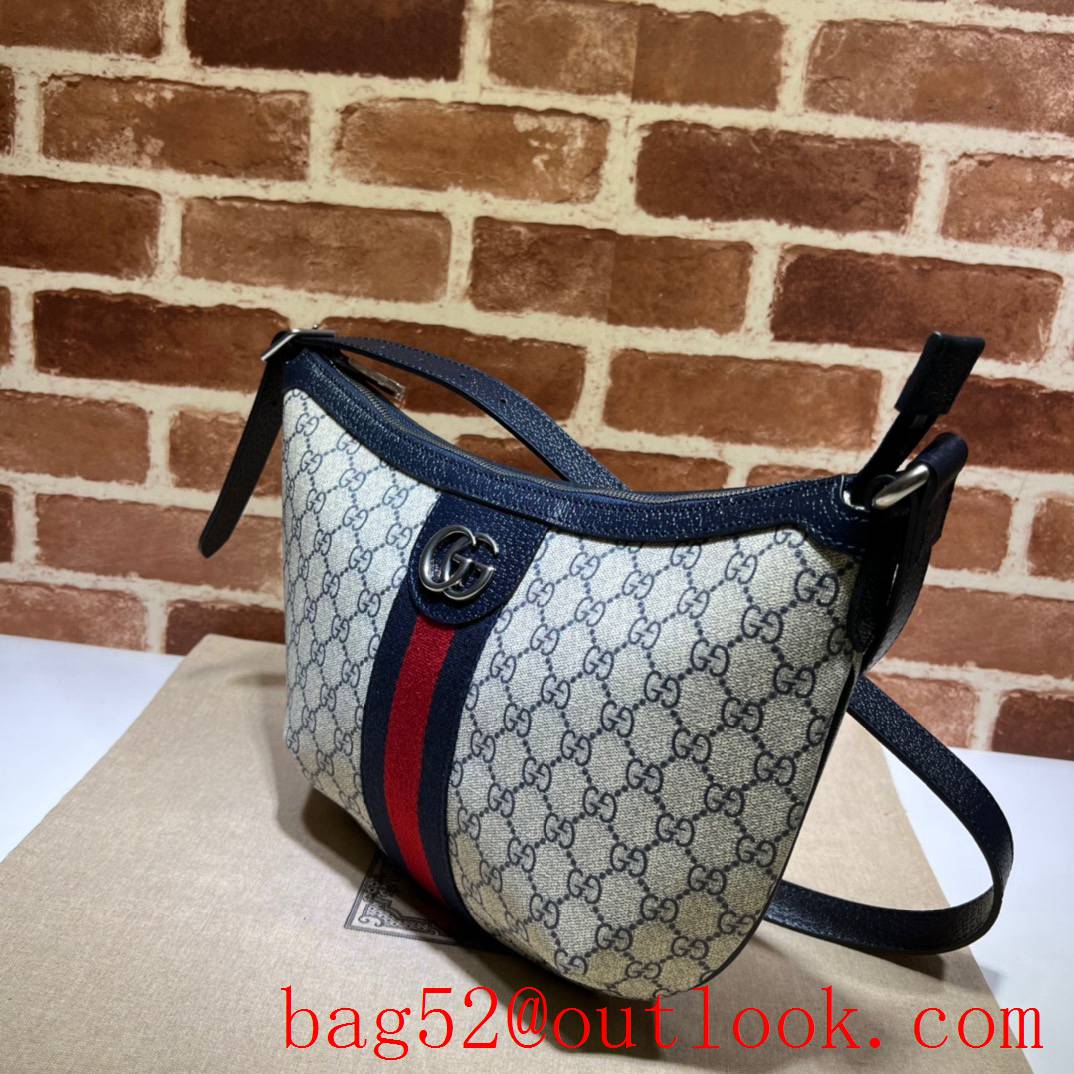 Gucci Ophidia GG Small Shoulder navy blue handbag bag