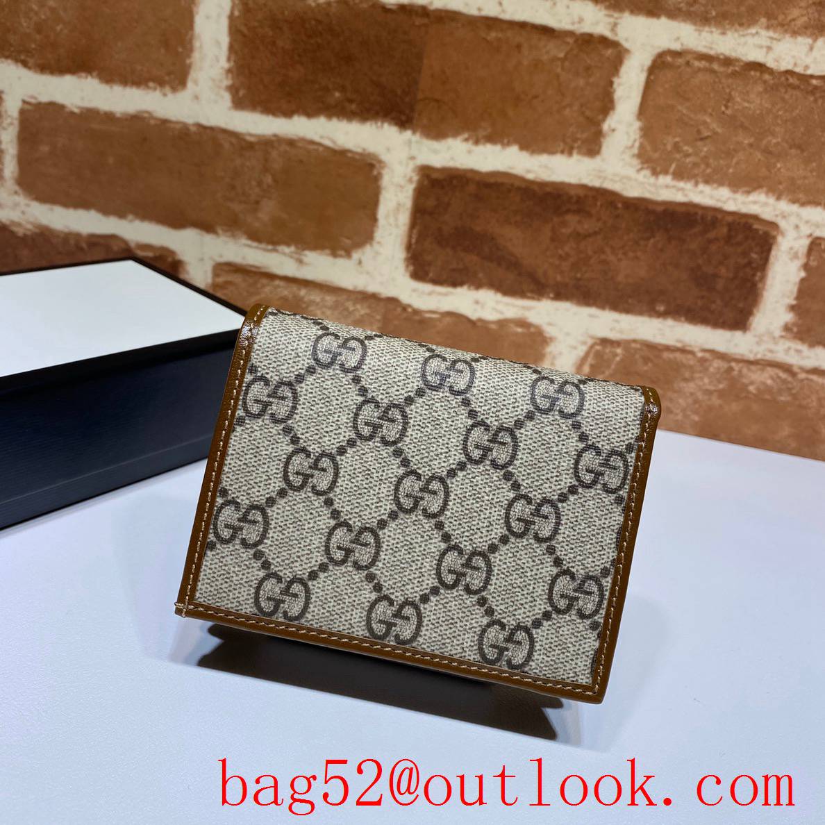 Gucci brown Gucci Horsebit 1955 Card Holder wallet purse