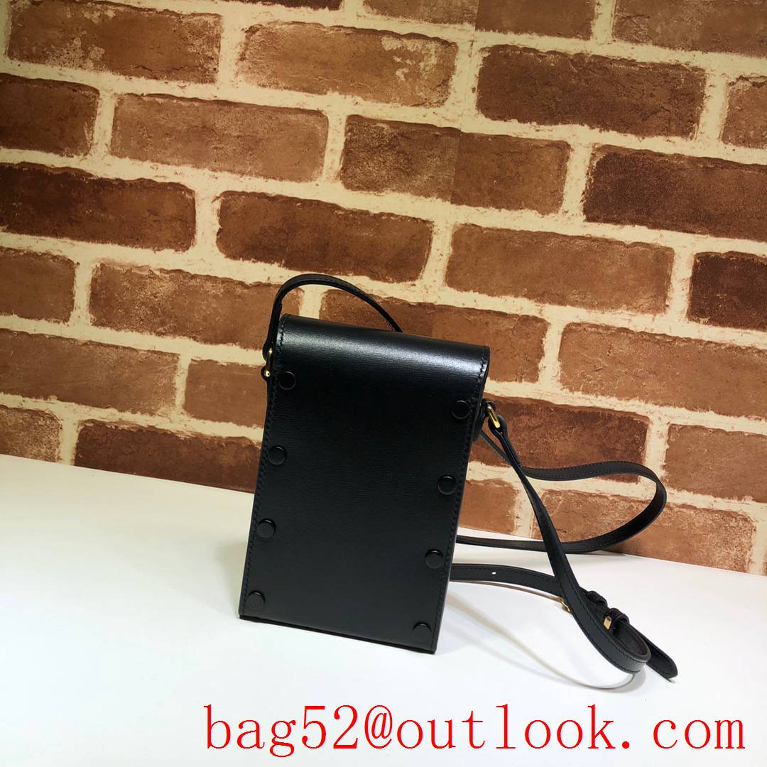 Gucci Horsebit 1955 Mini black vertical shoulder handbag bag